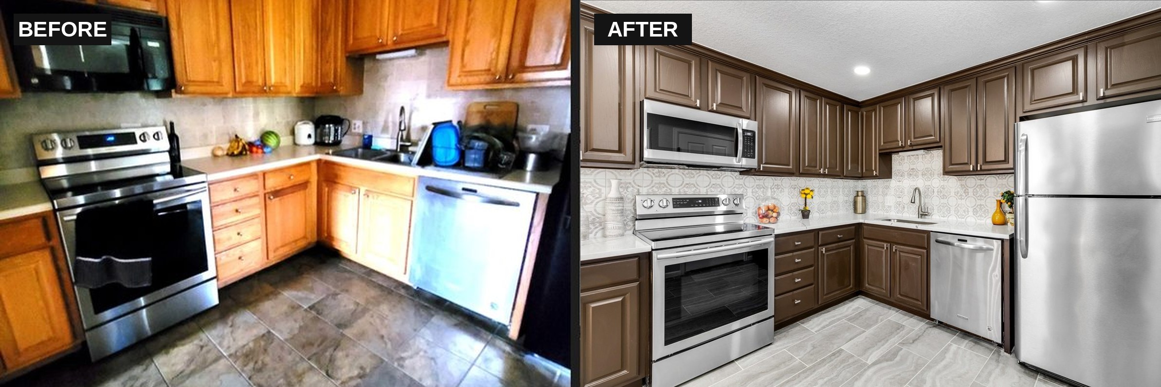 Kitchen Refresh — before and after