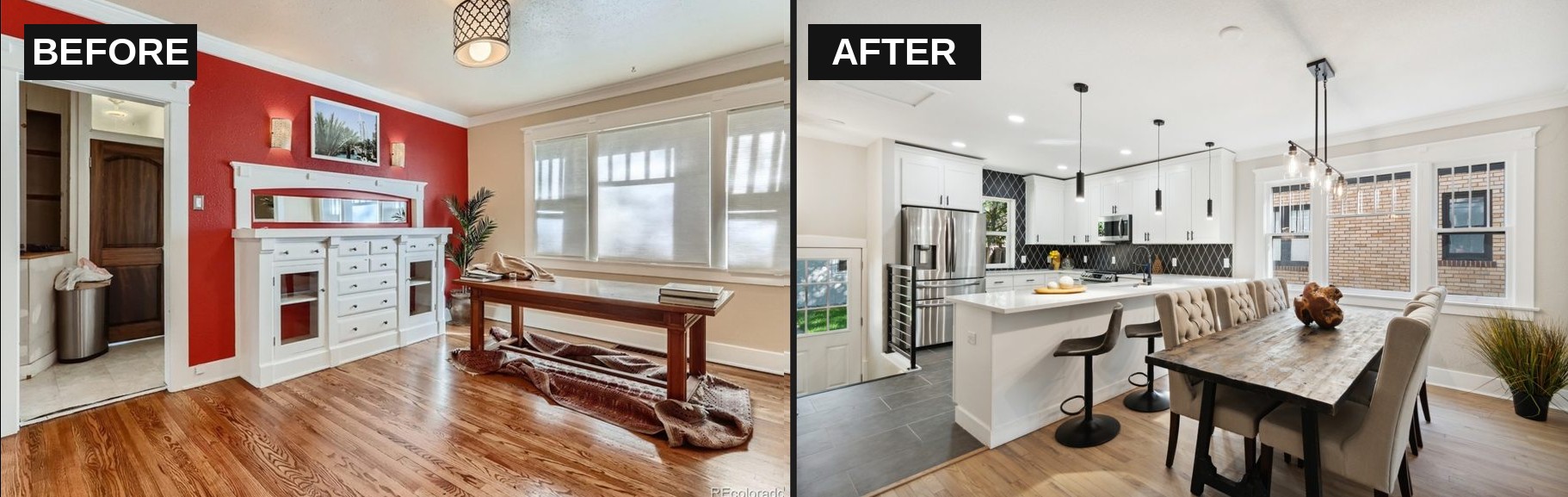 Kitchen Transformation — before and after