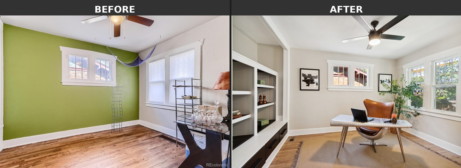 Home Office — before and after
