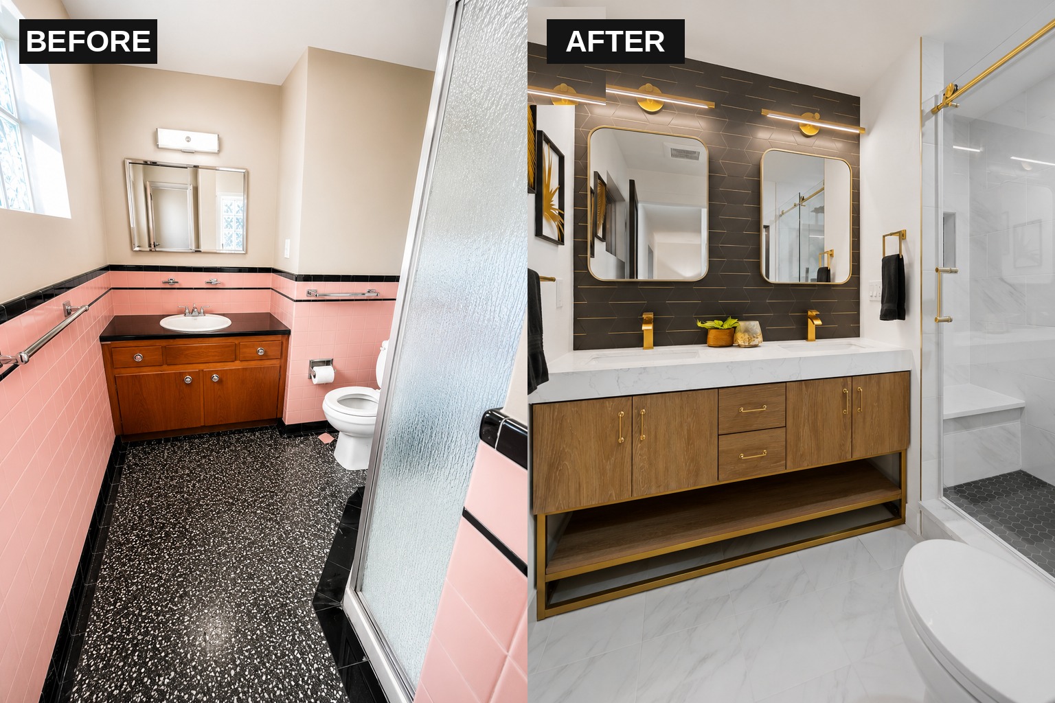 Bathroom Renovation — before and after